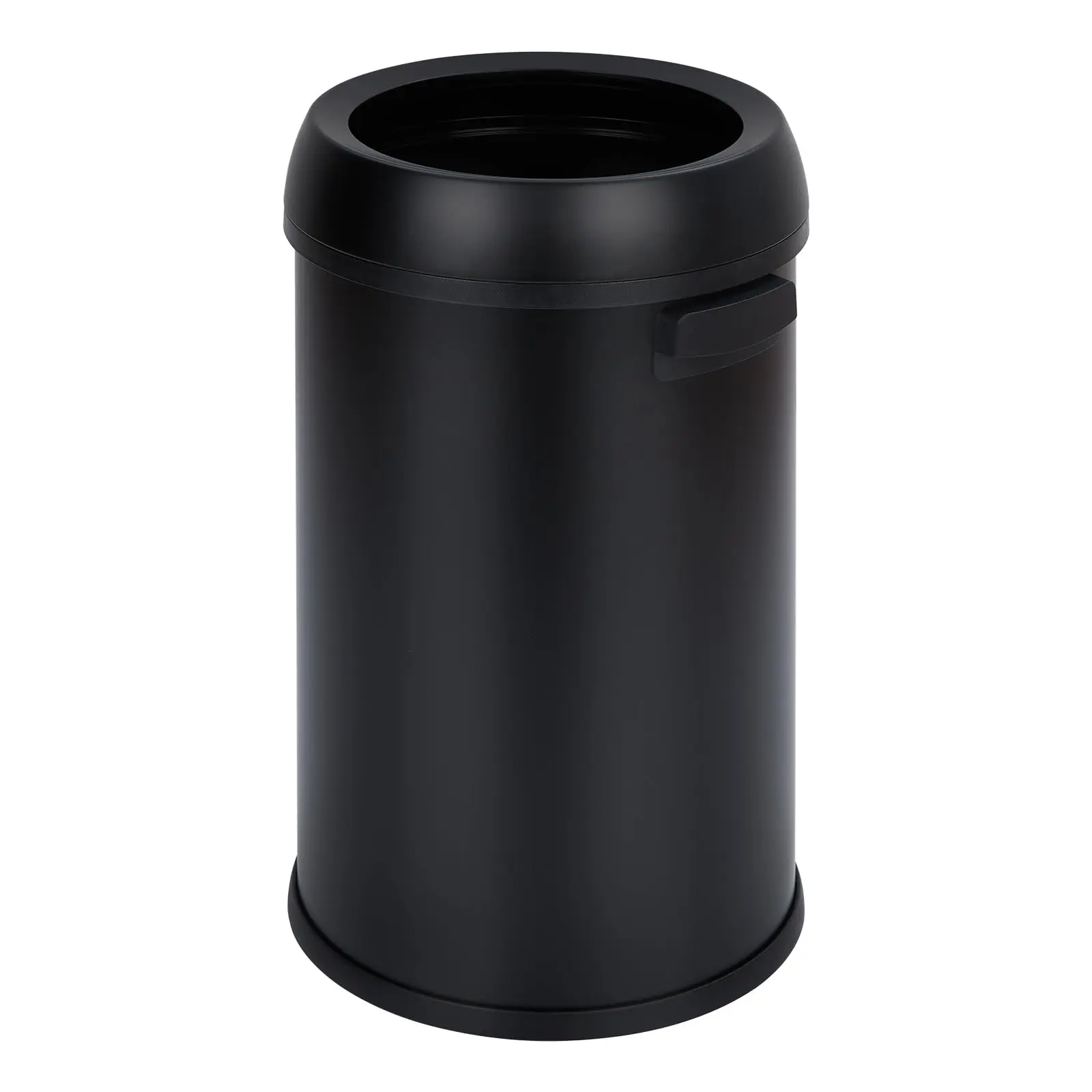 Garvee 65L/17 Gallon Commercial Stainless Steel Swing Top Waste Bin with Quiet Lid, Large Capacity for Kitchen, Office, or Public Spaces, Fingerprint-Resistant Matte Black Finish, Durable and Heavy-Duty Design
