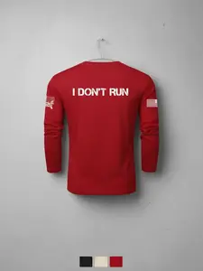 Men's Flag Series Crew Neck Long Sleeve Knit T-Shirt Set, Casual Outdoor Pullover for Spring & Fall, Fitted Letter Pattern Design Knitwear