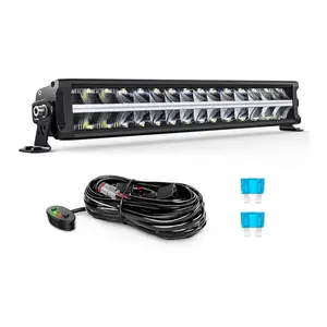 Nilight 16 Inch LED Light Bar DRL 120W 12400LM Anti-Glare Flood Spot Offroad LED Driving Light IP68 w/ 16AWG DT Connector Wiring Harness for Pickup Truck SUV ATV UTV Boat 4x4 Jeep dealsforyoudays