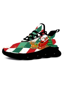 Men's Christmas - Themed Casual Sports Shoes: Comfortable and Fashionable with Festive Christmas Tree Element