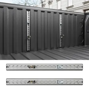 [Fits 19-26 Silverado 1500] Tailgate Trail Rail System Compatible with 2019-2026 Chevy Silverado 1500 Tailgate Track Cargo Management Tie Down Rail Replacement for 2019-2026 Chevy Silverado Accessories