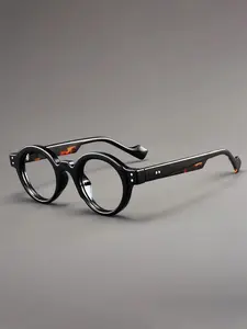 Vintage Style Round Frame Eyeglasses, Anti-blue Light Eyeglasses, Fashion Eyeglasses for Women & Men for Work, Daily Clothing Decor, High Quality Eyewear, Fashionable Frames Glasses