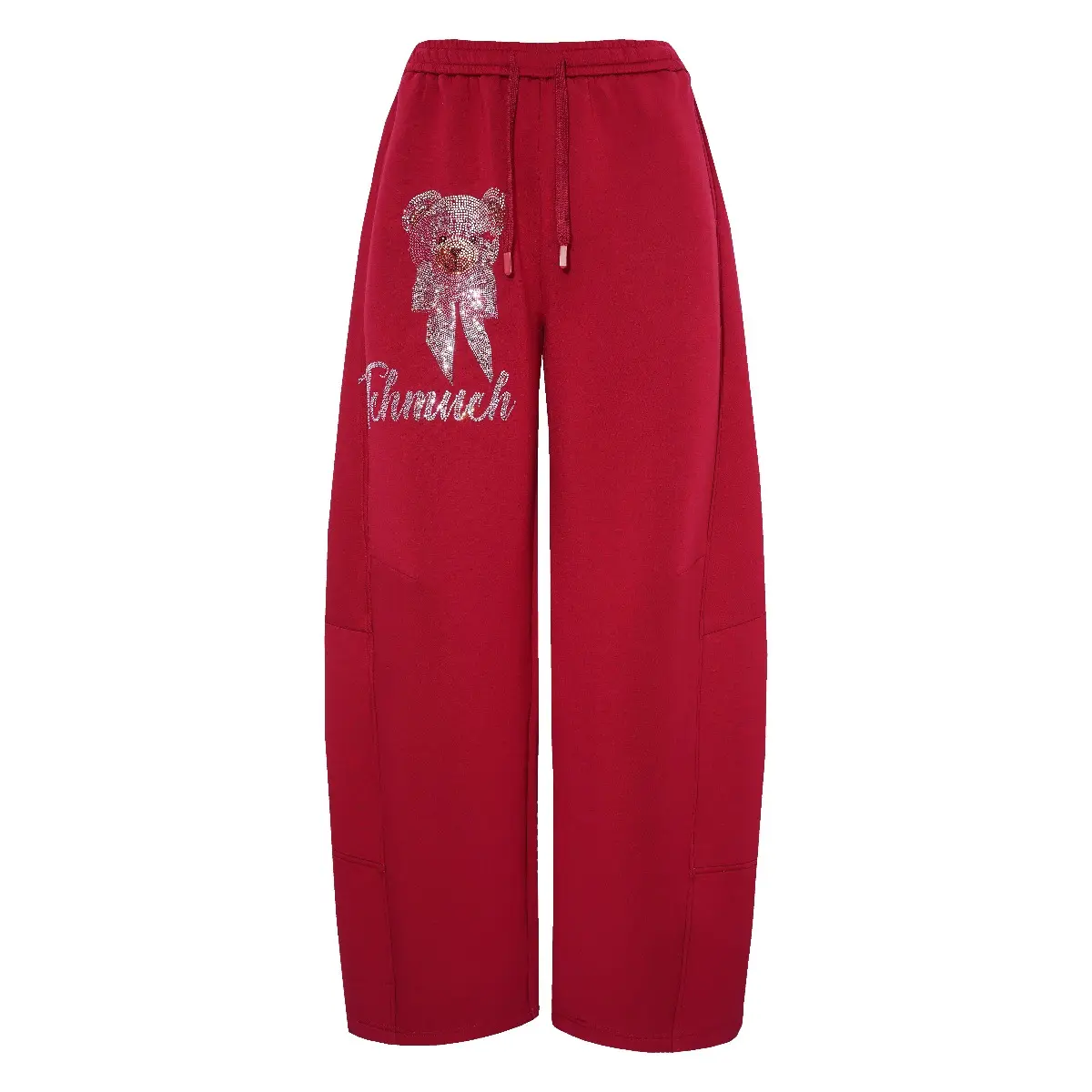 TCH - Red,Pants, Bear, Rhinestone, Women