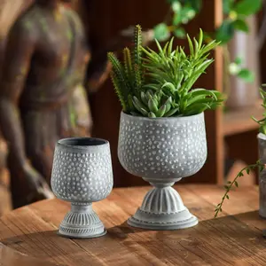 American Retro Ironwork Tall Flowerpot, Floral Art Salon Decor, Dried Flower Metal Vase, Guesthouse Hotel Decoration, Stylish Flowerware