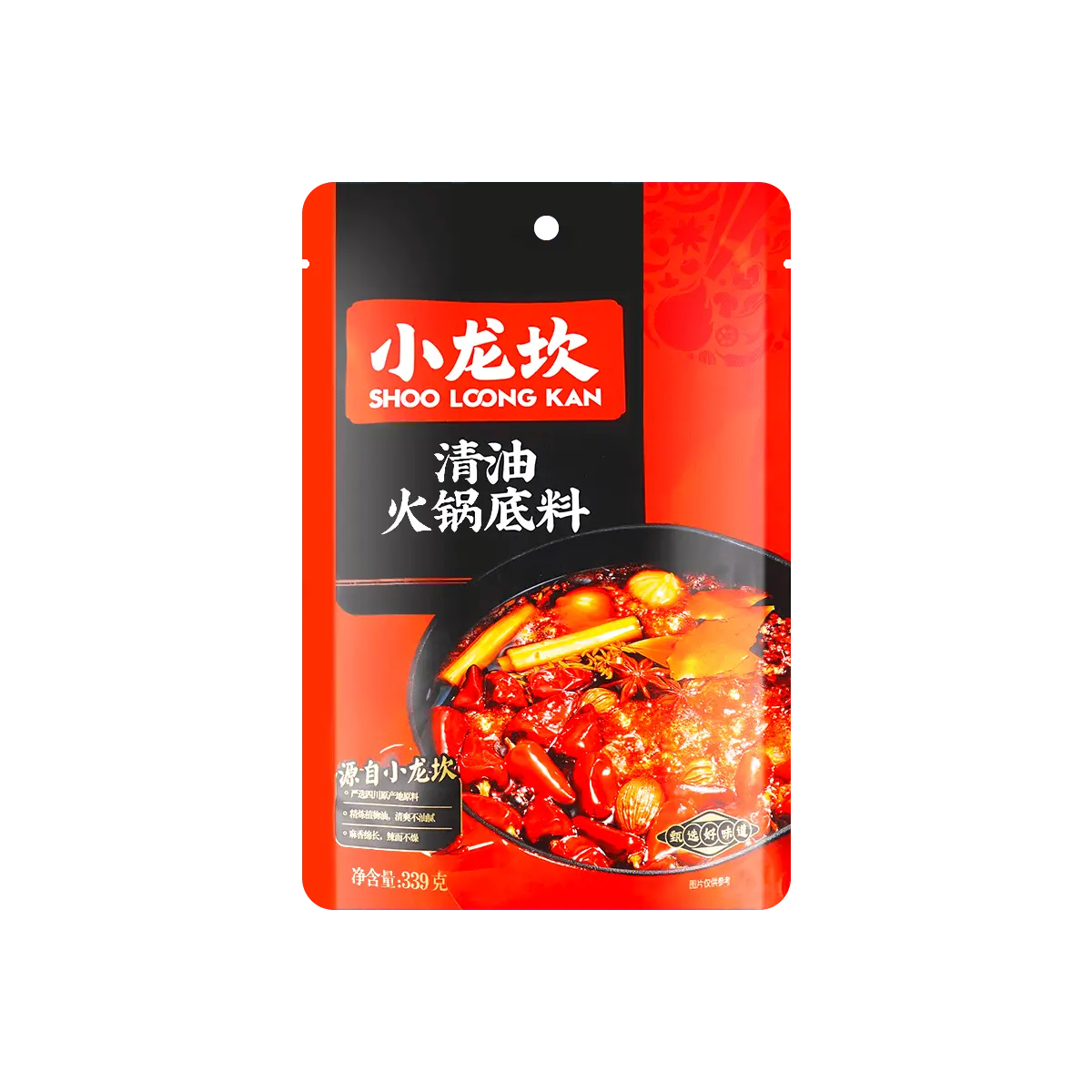 XIAOLONGKAN Spicy Hot Pot Base 339g - Authentic Sichuan Flavor, Non-Greasy Mala Soup Base for Authentic Chinese Cooking