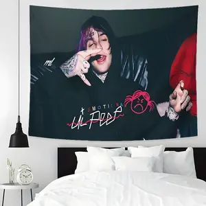 Handsome Rapper Design, Tapestry Style, Large Tapestry Wall Hanging, Multiple Sizes Polyester Fabric for Wall Decoration, Easy to Clean and Maintain. Soft and Durable Material, Suitable for Homes and Parties, Durable Decorative Tapestry