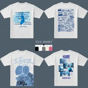 [COLLECTION] HUMBE Dueño Del Cielo Washed T-Shirt Latin Pop Concert Tee Retro Music Graphic Shirt Vintage Streetwear Oversized Acid Wash Tour Style Double Sided Unisex Summer Fashion Tee 2026 Indie Pop Fan Gift
