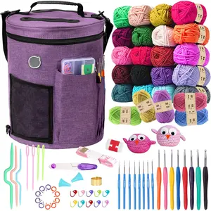 Large Knitting & Crochet Kit, 79 count Supplies with  Storage Bag