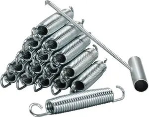 16 Pack Trampoline Springs Heavy Duty 5.5-7Inch Stainless Steel Trampoline Replacement Springs Universal Trampoline Accessories with Spring Tool