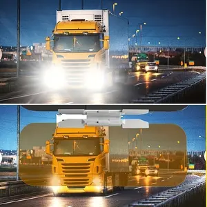 Dual-Purpose Day And Night Car Sun Visor - UV Protection, with Adjustable Clips And Suction Cups, Made of Sturdy ABS Material, Suitable for All Car Models, Reduces Strong Headlight And High Beam Glare, Requires Installation