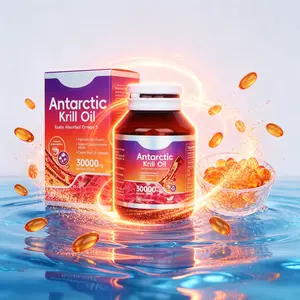 Natural Health Supplement Phospholipids Pure Premium Antarctic Krill Oil Softgel Omega 3 Softgels