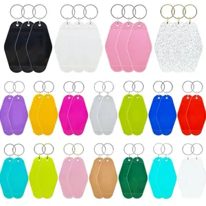 Mystery CUSTOM MOTEL Keychains - Beach Theme Designs in Pink Yellow & Clear with HOT HOT CARS CART PARK Beach Bum Text UVDTF Wrap Available in Multiple Colors.