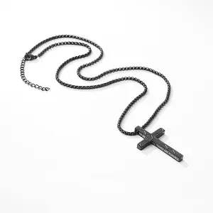 Soccer Cross Necklace for Boys Men Inspirational Christian Bible Verse Cross Pendant Stainless Steel Chain 20+2 inch Soccer Jewelry Religious Gift for Men