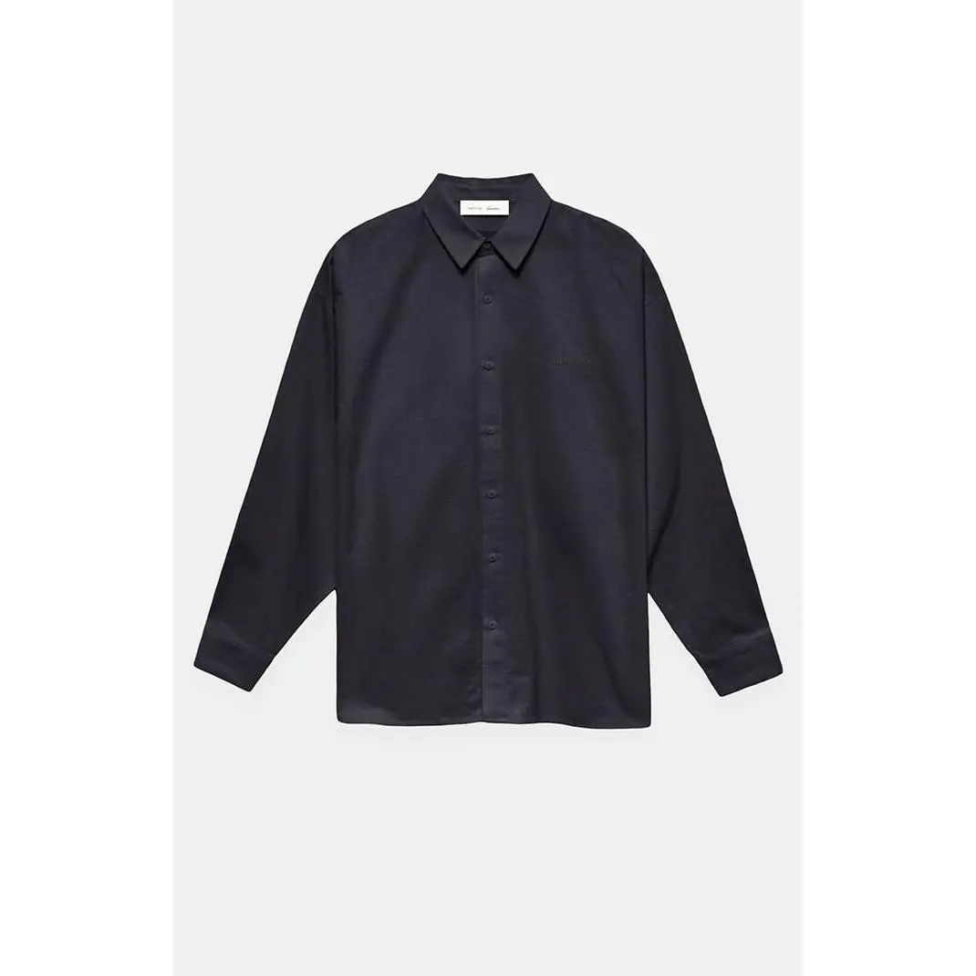 Fear of God ESSENTIALS Men's Vintage Black Signature Button Up Long Sleeve Shirt