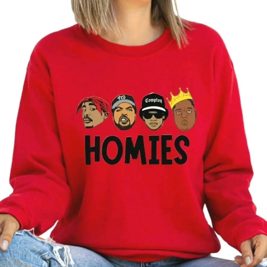 Homies Red Unisex Crewneck Sweatshirt Womenswear Sweaters