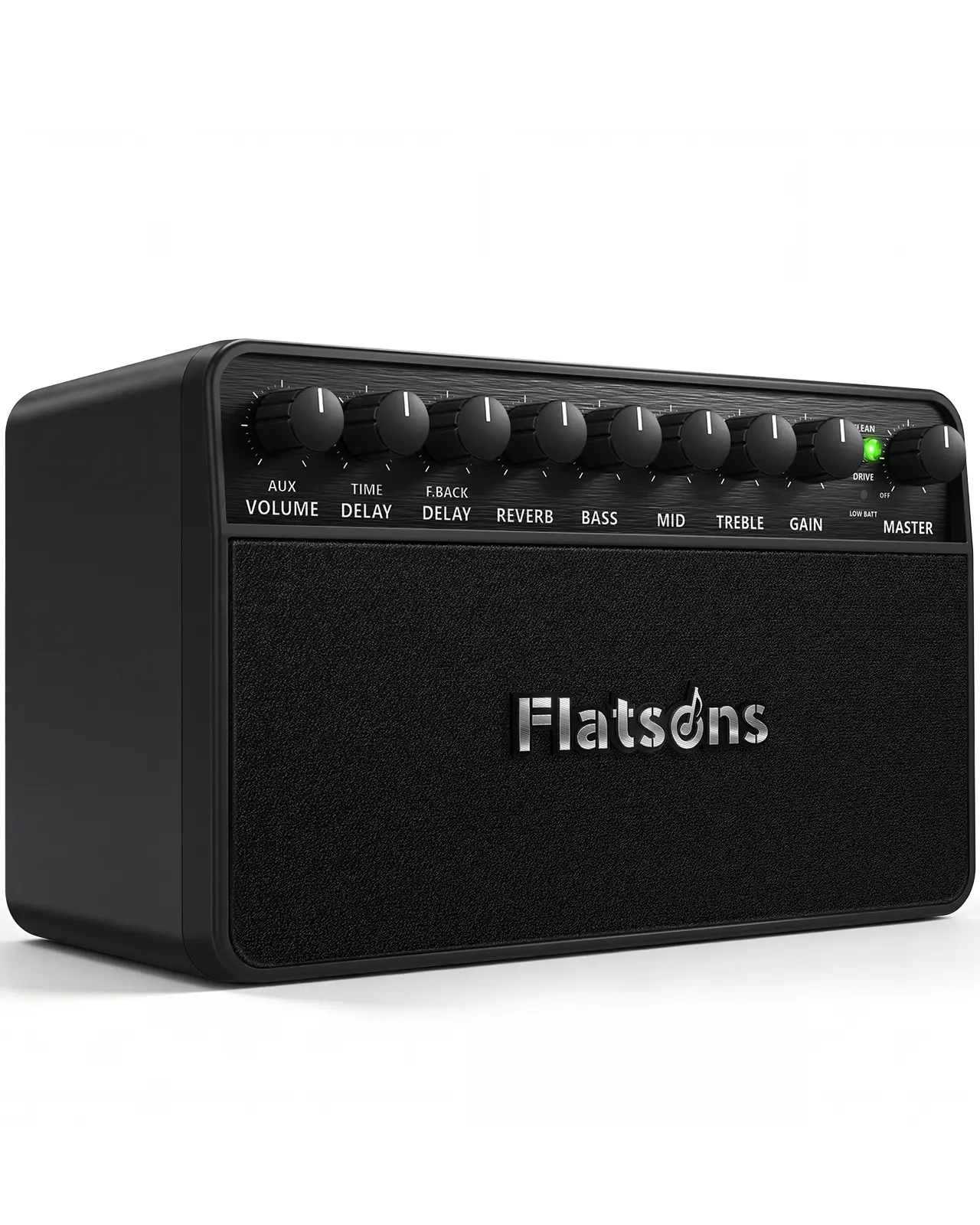 FBA-20 Portable Electric Guitar Amp, 20W Rechargeable Desk Practice Guitar Combo Amplifier with Clean & Drive Channels, Delay Reverb EQ ,OTG Recording, Home Use, Backyard Play