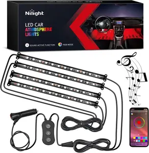 Nilight Car Interior Lights with APP Control 16 Million RGB Colors Strip Lights with Music Sync Mode and Multiple Scene Options for Cars Trucks SUVs Portable USB Rechargeable Car    dealsforyoudays