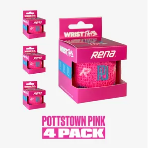 4 Pack Baseball Drip Wrist Tape, Pottstown Pink, Athletic Tape, Baseball Accessories and Gear