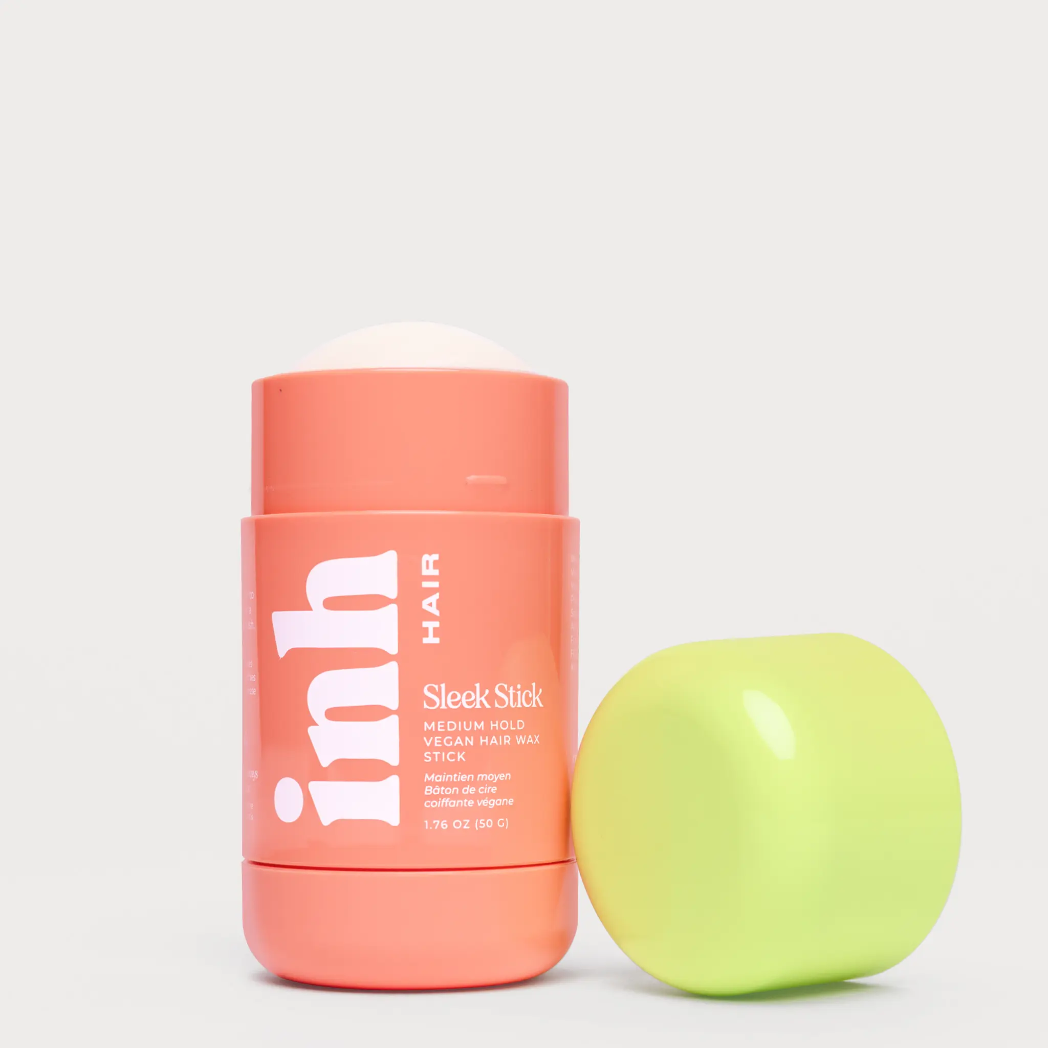 INH Hair Sleek Stick Lightweight Anti-Frizz Smoothing Vegan Hair Wax and Styling Stick for All Hair Types with Flexible Medium Hold and Natural Shine 1.76 oz Sulfate Free Haircare