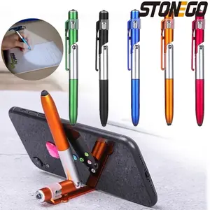 Multifunction 4-in-1 foldable ballpoint pen.