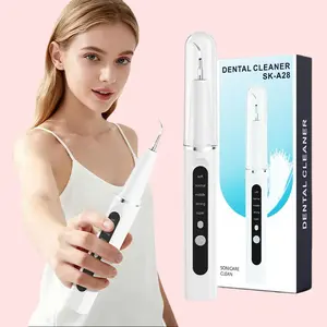 Plaque Remover for Teeth, Teeth Cleaning Kit with LED Light and 5 Adjustable Modes Teeth Cleaner,White