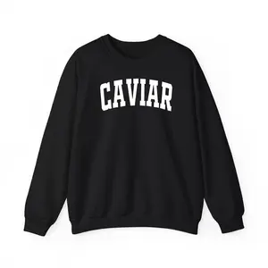 [Sale Up To 60%] - Caviar Sweatshirt, Luxury Food Aesthetic, Minimal Fancy Foodie Crewneck, Retro Gourmet Shirt, Classy Gift Idea