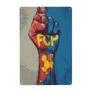 Soccer 2 Metal Tin Sign Home Garden Yard Garage Bar Shop 8x12 Inch