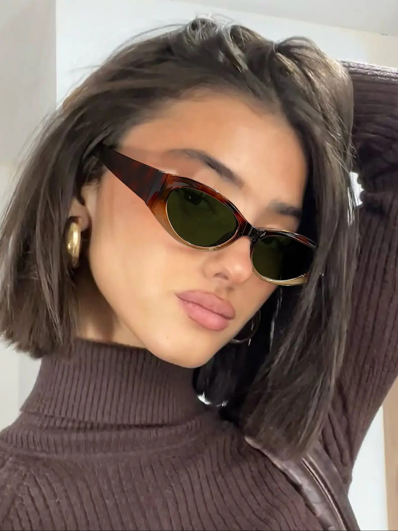 Women's Vintage Cat Eye Sunglasses, Fashion Tortoise Color Lightweight Frame, Comfortable Fit, Perfect for Outdoor Travel, Summer Sunglasses, Tortoiseshell Sunglasses, Fashion Shades