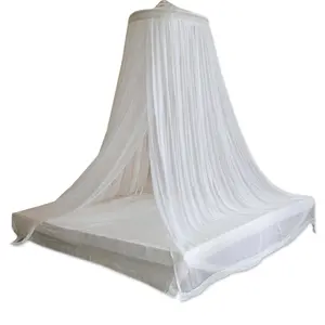 NOVICA Artisan Handmade Cotton Canopy White Bed with Bamboo Ring Indonesia Pillows Canopies Romantic 'Ethereal Dream'