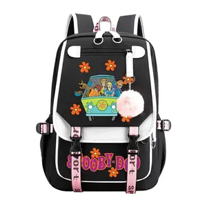 Viral TikTok Scooby-Doo Anime Backpack 2025! Full-Print Design + 17" Laptop Compartment  Waterproof & 3 Quick-Access Pockets for School/Con/Travel Stud Bookbag
