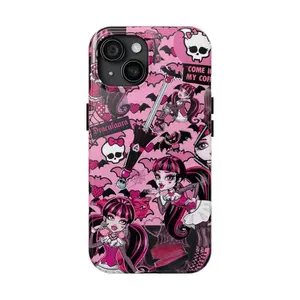 Monster High Personalized Phone Case, Goth Doll Aesthetic, Y2K Emo Scene Core, Cartoon Phone Case, Compatible For iPhone 17 16 15 14 13 12 11, An excellent gift for a boyfriend or girlfriend, Halloween gift