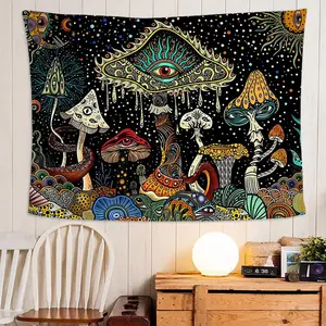 Mushroom Pattern Tapestry, Psychedelic Eye Pattern Tapestry, Sea Pattern Tapestry, Abstract Ocean Tapestry Tapestry, Flower Pattern Tapestry, Wall Hanging for Room, Decor, Tapestry Wall Mural