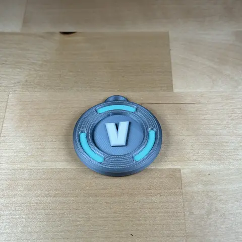 Vbuck inspired Keychain - (DO NOT MAKE FREE GIFT, WE CAN NOT CANCEL IF THEY ORDER)(Josh 1/29/26) - Gag Gift - Gift for Gamers - Gamer birthday Gift (1x)