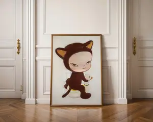 8K UHD Yoshitomo Nara poster Harmless kitty Yoshitomo Nara Print Cosmic Girl Guitar Girl Yayoi Kusama Print Poster