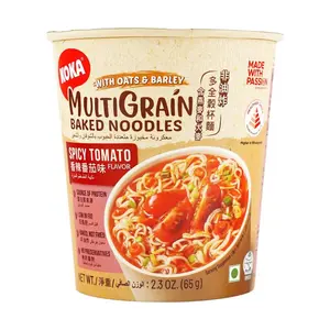 KOKA Singapore Multi-Grain Noodles Spicy Tomato Flavor (65g) - Non-Fried, Low Calorie Oat Noodles, Healthy Instant Ramen