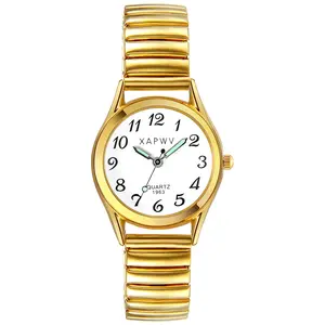OIDEA Womens Slim Big Number Watch with Stretch Bracelet Band, Luminous Hands Quartz Wristwatch summerwins,summerwins