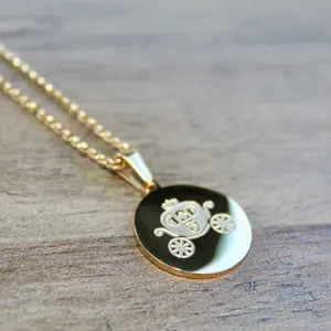Cinderella's Gilded Chariot Necklace