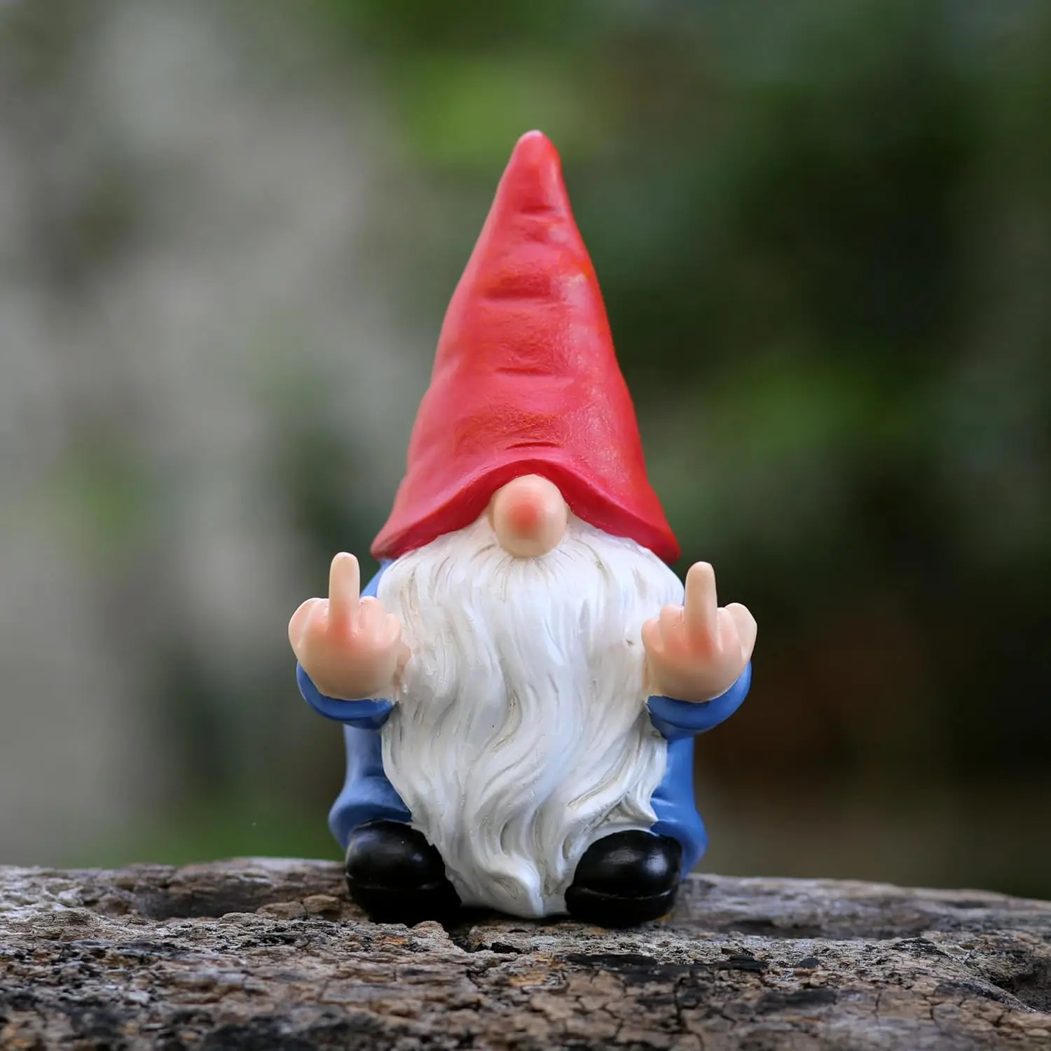 Cheeky Garden Gnome Figurine, Funny Resin Outdoor Statue for Yard Patio Lawn Fairy Garden & Home Decor
