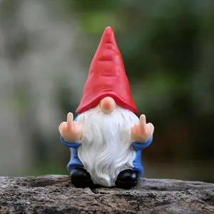 Cheeky Garden Gnome Figurine, Funny Resin Outdoor Statue for Yard Patio Lawn Fairy Garden & Home Decor