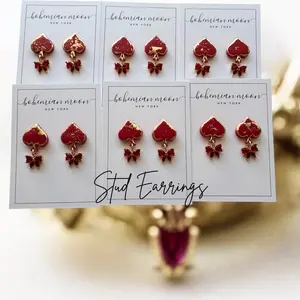 Polymer Clay Stud Earrings (Handmade)