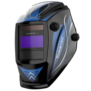 Sunstac Large Viewing Screen Auto Darkening Welding Helmet | 1/1/1/1 True Color Optical Clarity Welding Mask | Adjustable Shade 4/9-13 Hood for MIG TIG STICK Welding
