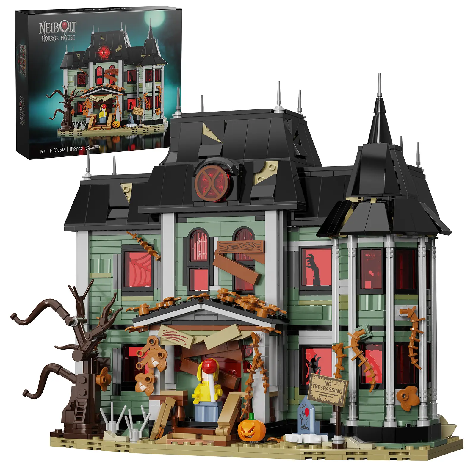 BuildingBoat Pennywise Horror House Building Set, Adult Gothic Haunted House Architecture Model Kit, Collectible Display Decor, Halloween Gift for Horror Movie Fans, Collectibles tiktokshopbacktoschool