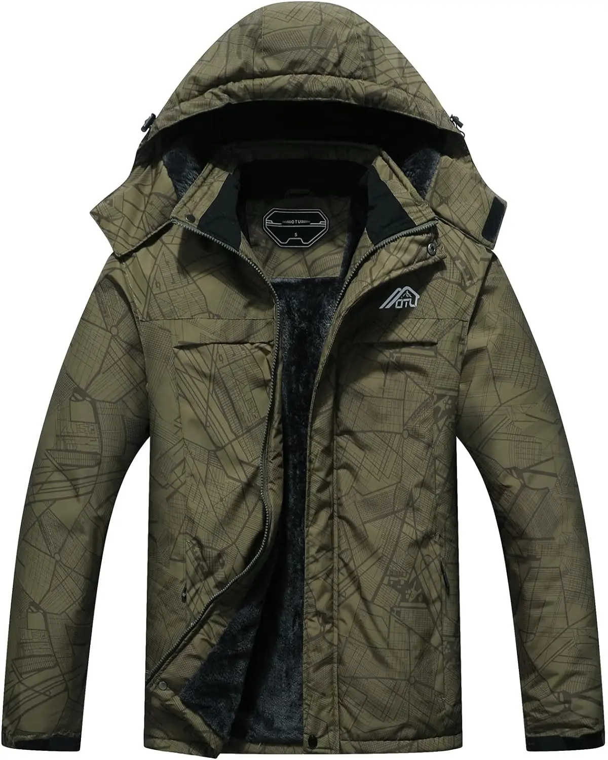 OTU Men'S Waterproof Ski Jacket Snowboarding Windbreaker Warm Winter Hooded Mountain Snow Coat