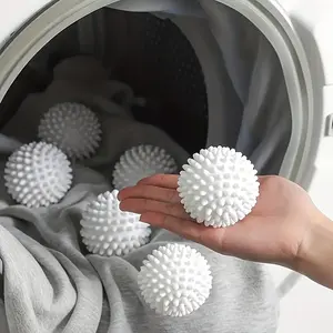 Set of 6 Reusable Laundry Balls - Removes Hair, Softens Fabrics, Prevents Tangling, Reduces Wrinkles, No Electricity Needed, Laundry Additions, Extra-Large Dryer Balls, Washing Machine Balls, Dryer Balls, Dryer Sheets, Anti- Laundry Ball, Laundry Products