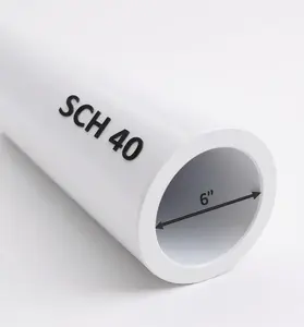 6" Schedule 40 PVC Pipe – Custom Cut Lengths (1FT to 8FT)