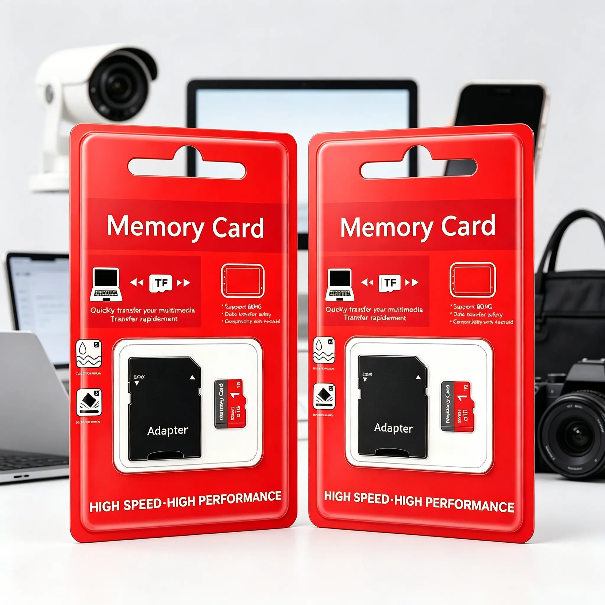 Micro SD Card (TF) and adapter - Memory card, storage, Mini TF Micro SD card, universal compatibility for smartphones, tablets, cameras, drones summerwins Microsdxc Card