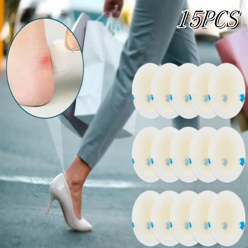 15-Pcs Waterproof Gel Bubble Paste, Ultra-Thin Second-Skin Fit Multifunctional Bandage for Blister Prevention on Fingers, Toes, Ankles, Ideal for Walking Running