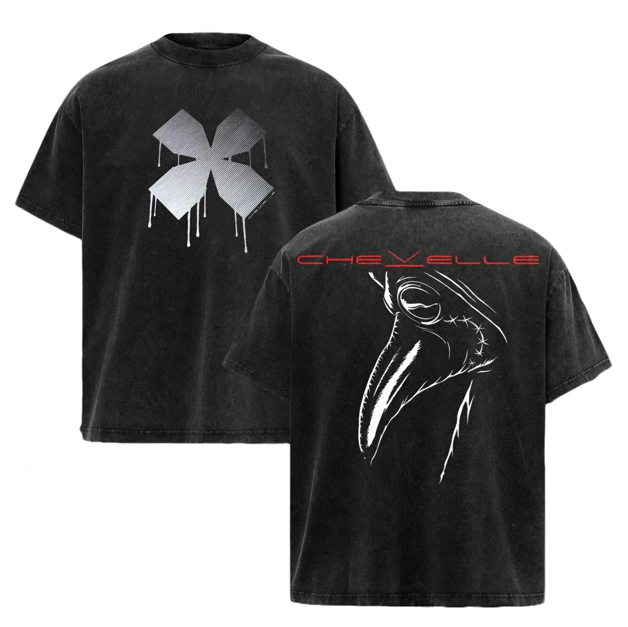 Chevelle Band Music Black Washde Tee & Hoodie Alternative Band Merch 90s Graphic Tee Vintage Grunge Aesthetic Classic Rock Merch