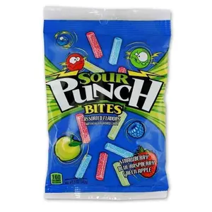 3x Sour Punch Bites Assorted Peg Bag 5oz Bites Assorted