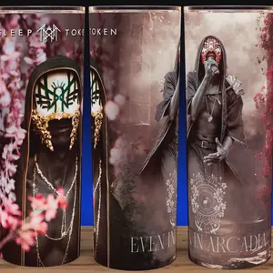 Glow in the Dark Sleep Token - Vessel - Even in Arcadia Rock Band Cup Mug Tumbler 20oz Drinkware Stainless Steel Insulated  Reusable Portable Beverage Flasks